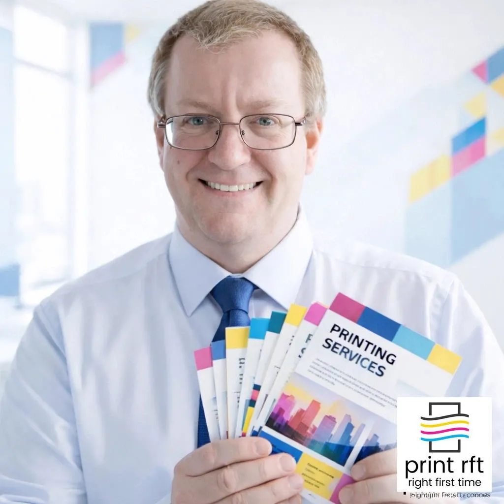 Print RFT leaflets held by a team member