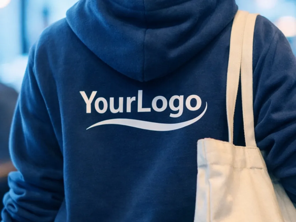 Workwear with logos (printed/stitched)