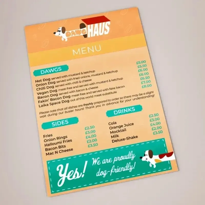 Menus product image